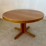 Vintage 70s Scandinavian design oak extendable table