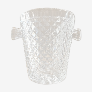 Crystal effect glass ice bucket