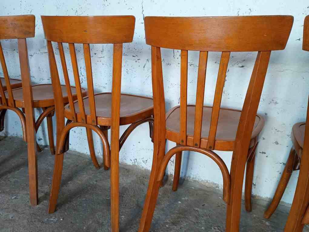 6 antique Fischel bistro chairs