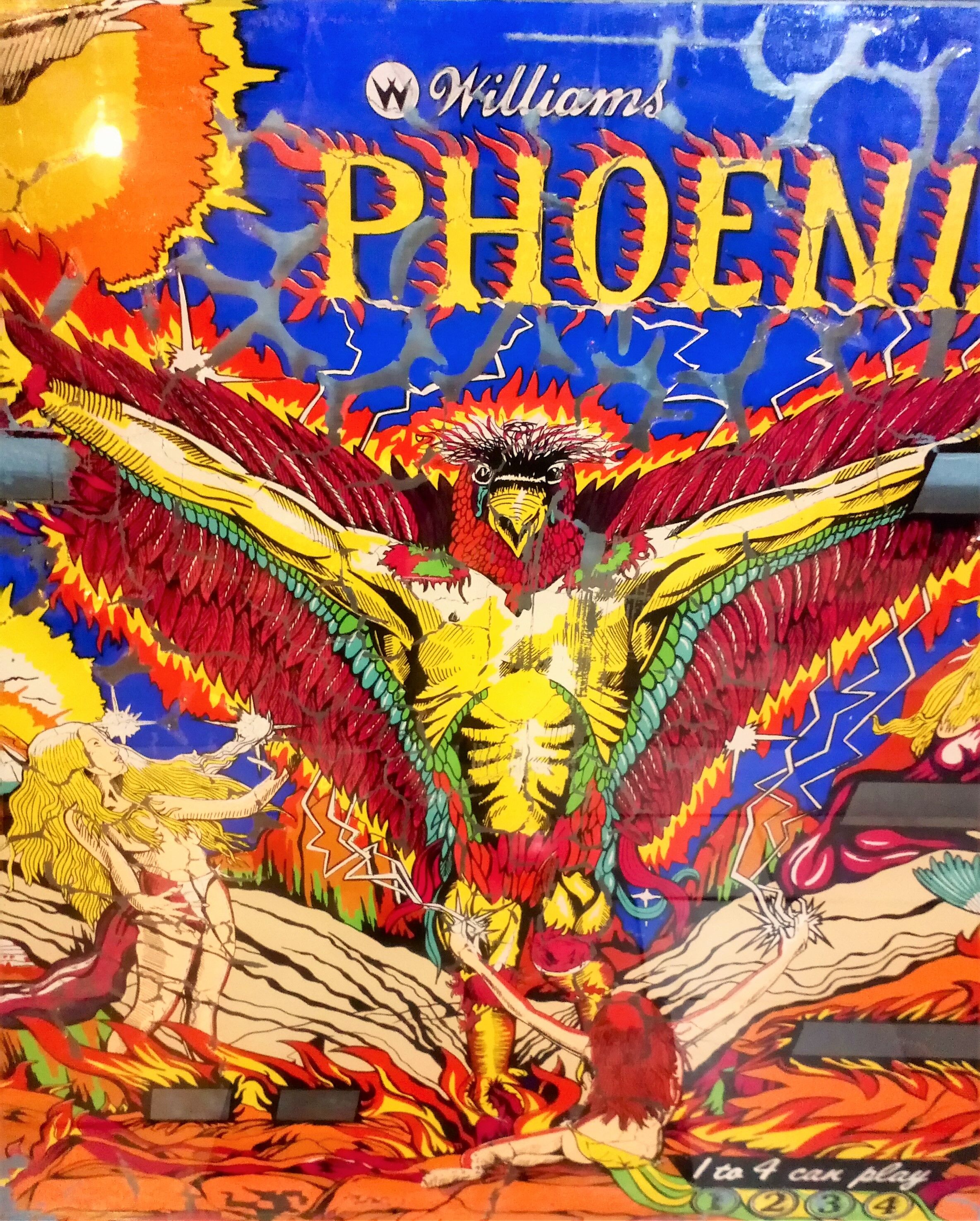 Pinball plate "Phoenix" Williams 1970s