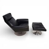 Kaufeld Siesta 62 leather lounge chair by Jacques Brule, 1960