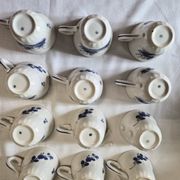 Rare Lunéville Art Deco tea set with Japonisme inspiration, 27 pieces.