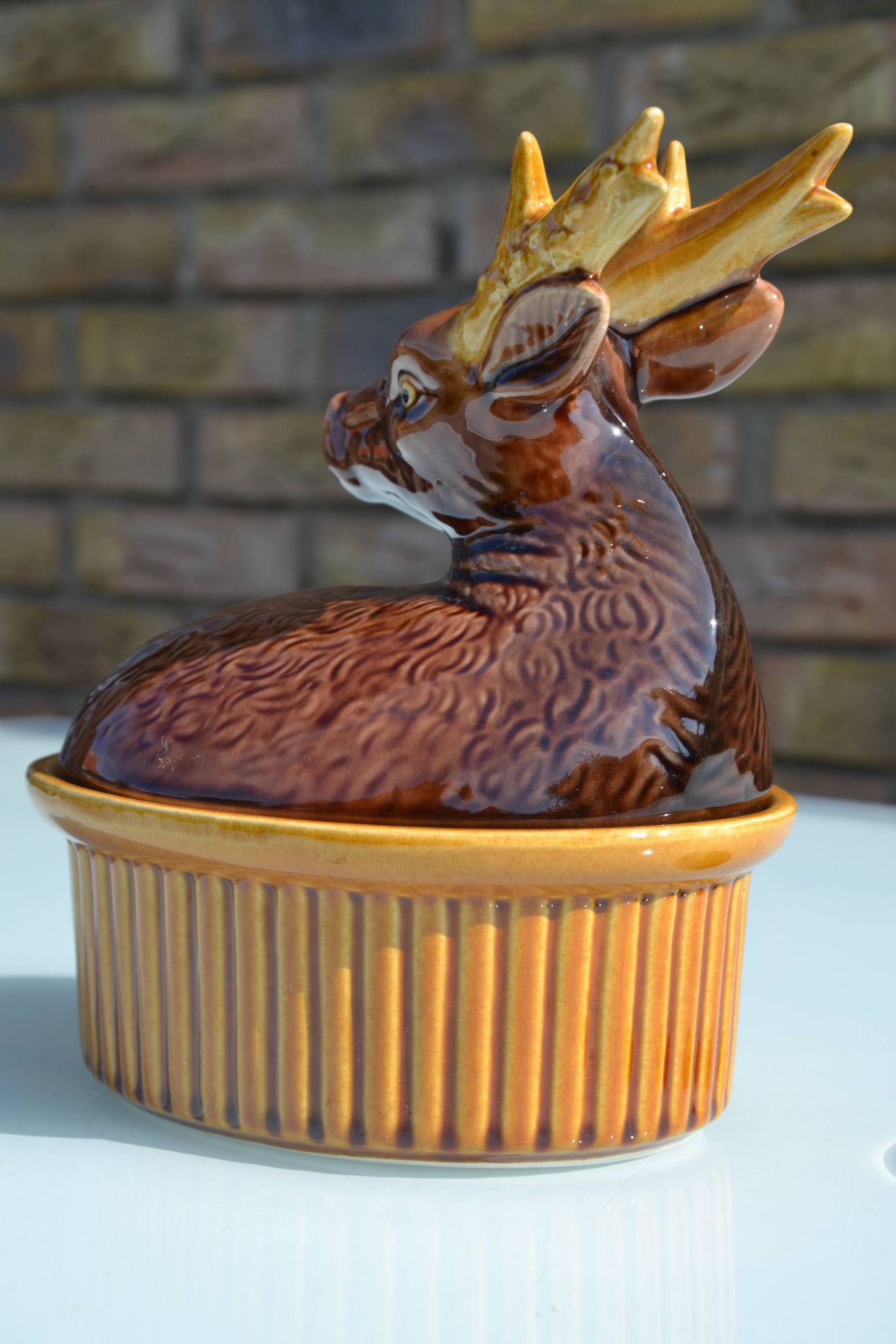 Vintage porcelain deer terrine