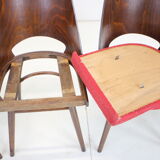 1960s Set of 4 Oswald Haerdtl Dining Chairs for Ton/Thonet, Czechoslovakia