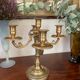 Chandelier en bronze doré art nouveau
