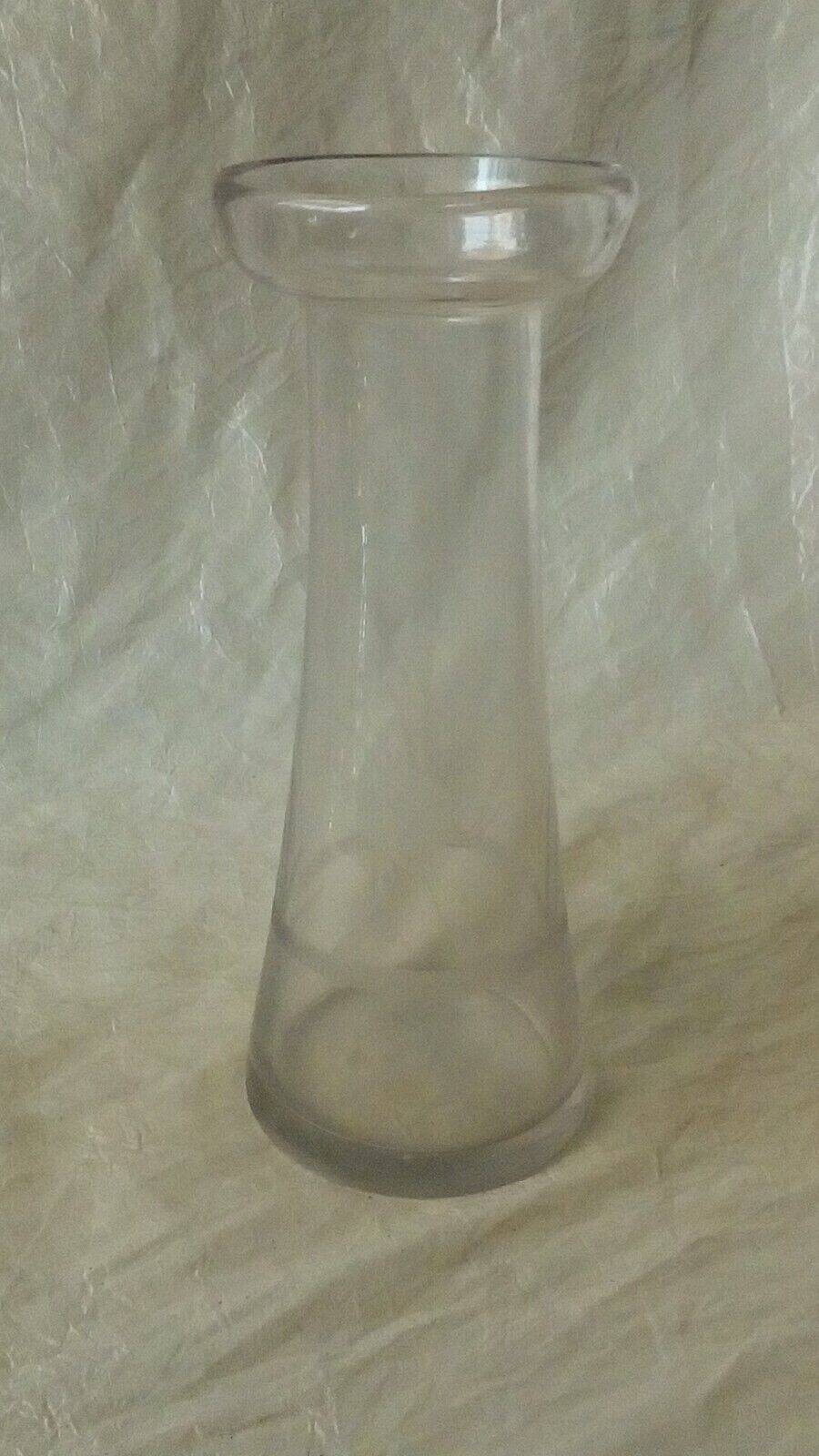 Engraved glass hyacinth vase heron decoration*