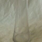 Engraved glass hyacinth vase heron decoration*