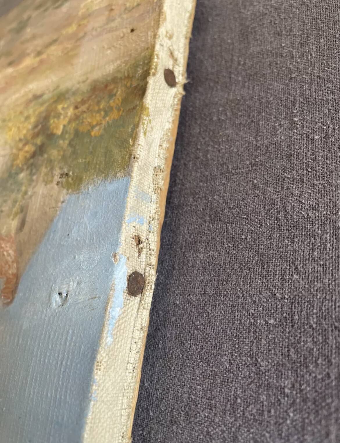 Oil on canvas Vendée landscape