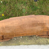 Carved wooden art deco headboard and footboard