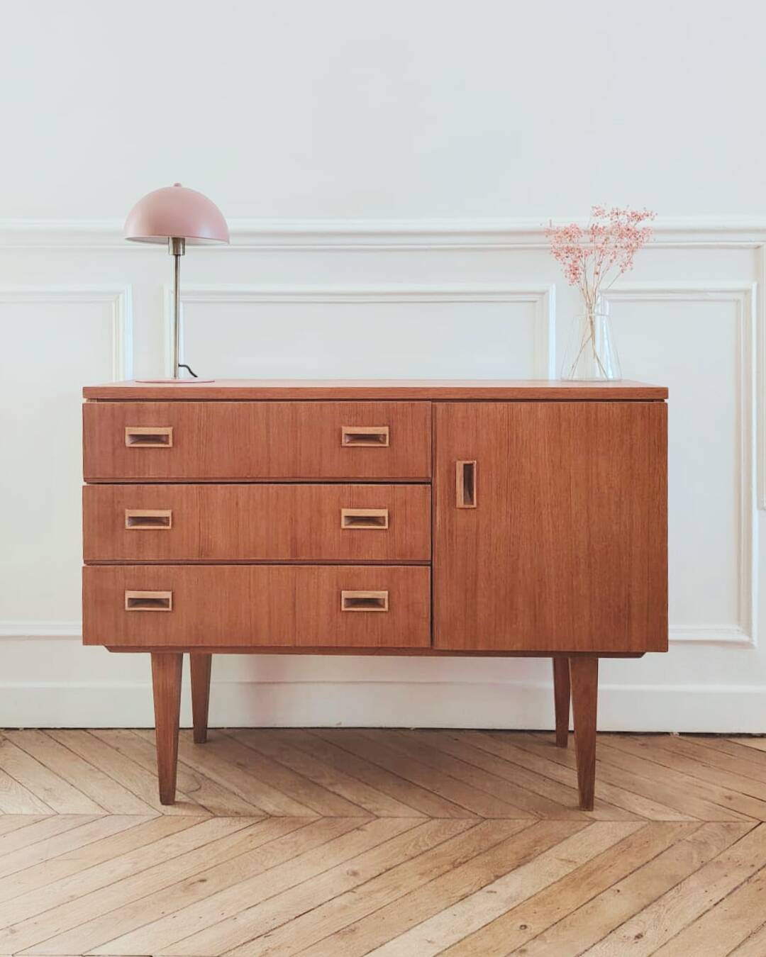 Enfilade vintage rénovée, années 60