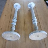 Paire de bougeoirs/ chandeliers anciens en bois