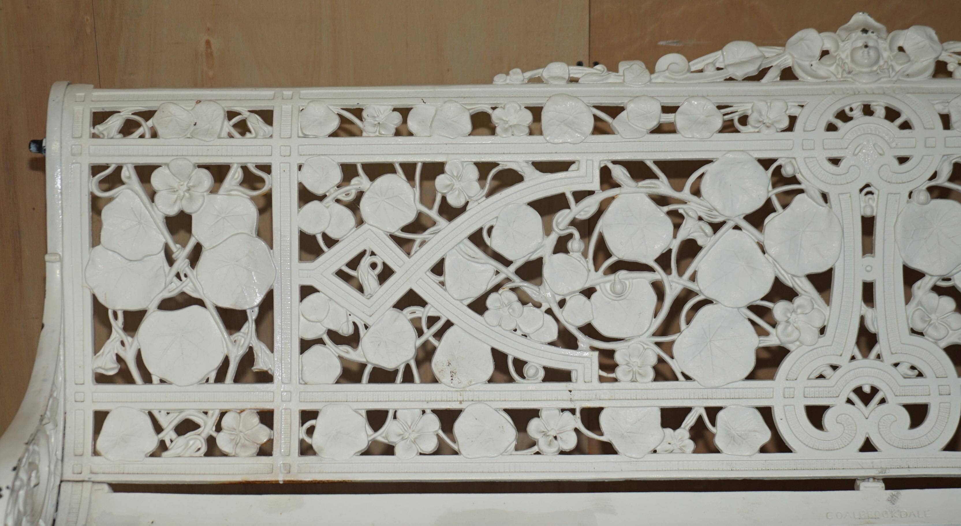 Victorian garden bench 1870 Capucine pattern Coalbrookdale