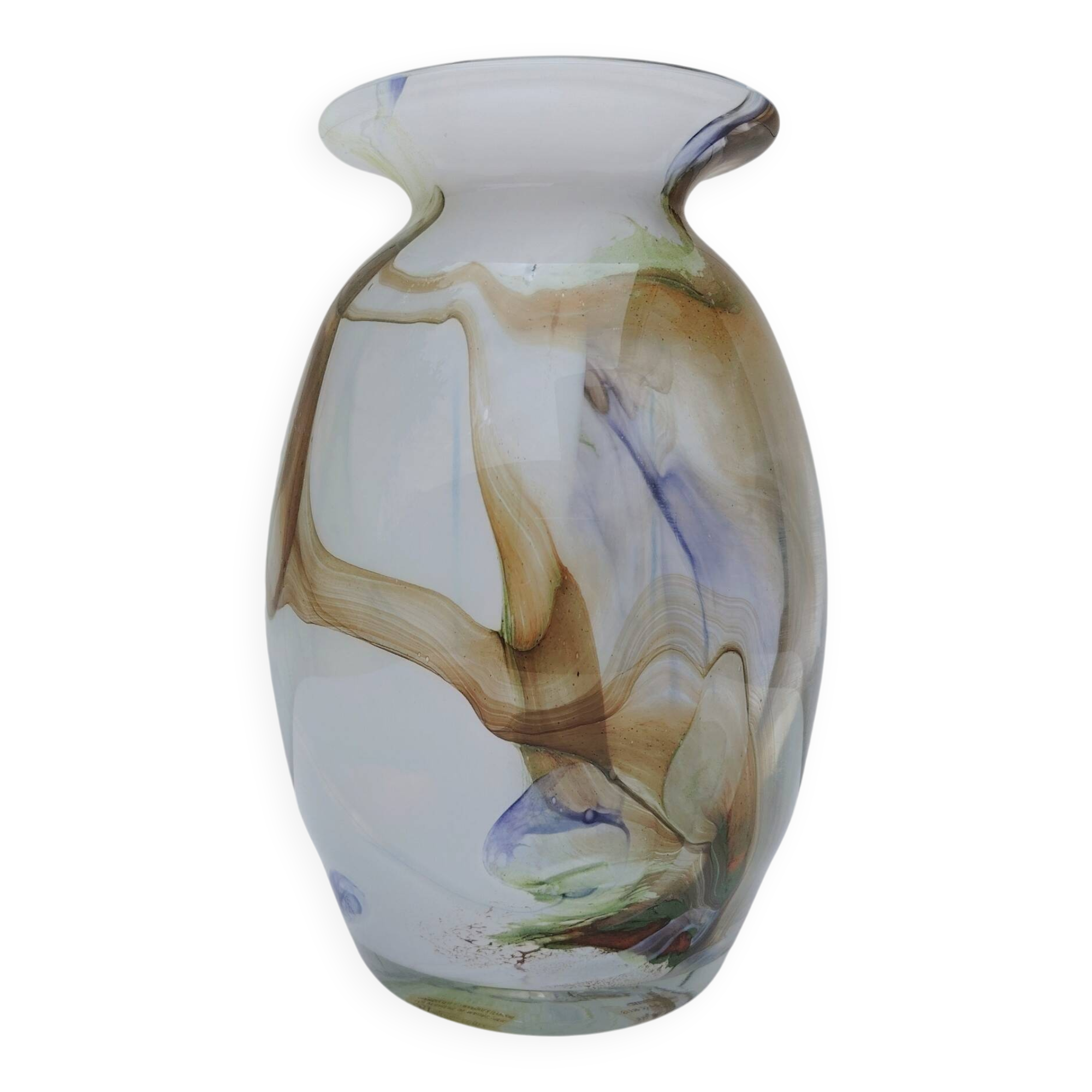 Blown glass vase, Bob le Bleis, Maure-vieil