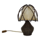 Bedside lamp, table lamp in rattan, bamboo Louis Sognot. 50s