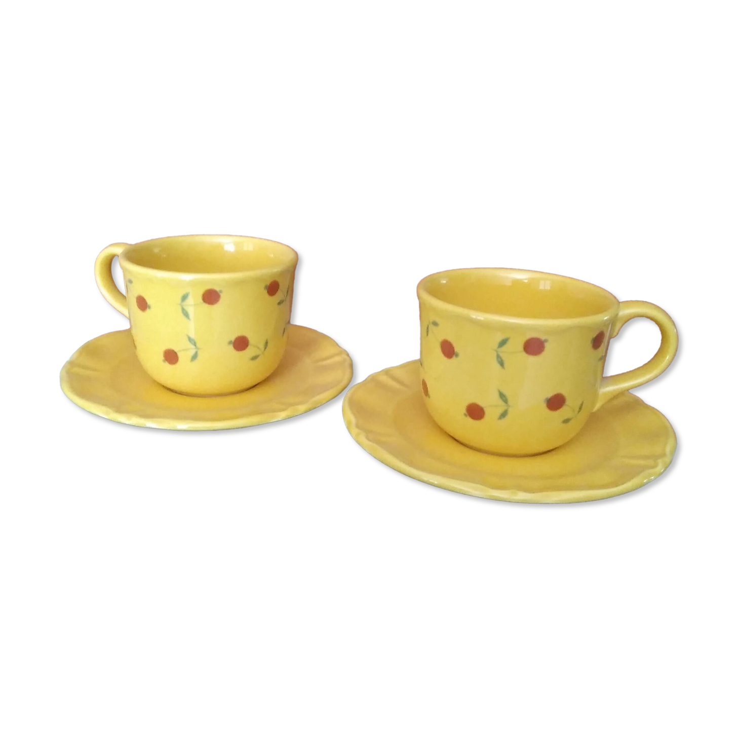 Cherry decorative cup duo