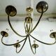 6-light chandelier in bronze and brass