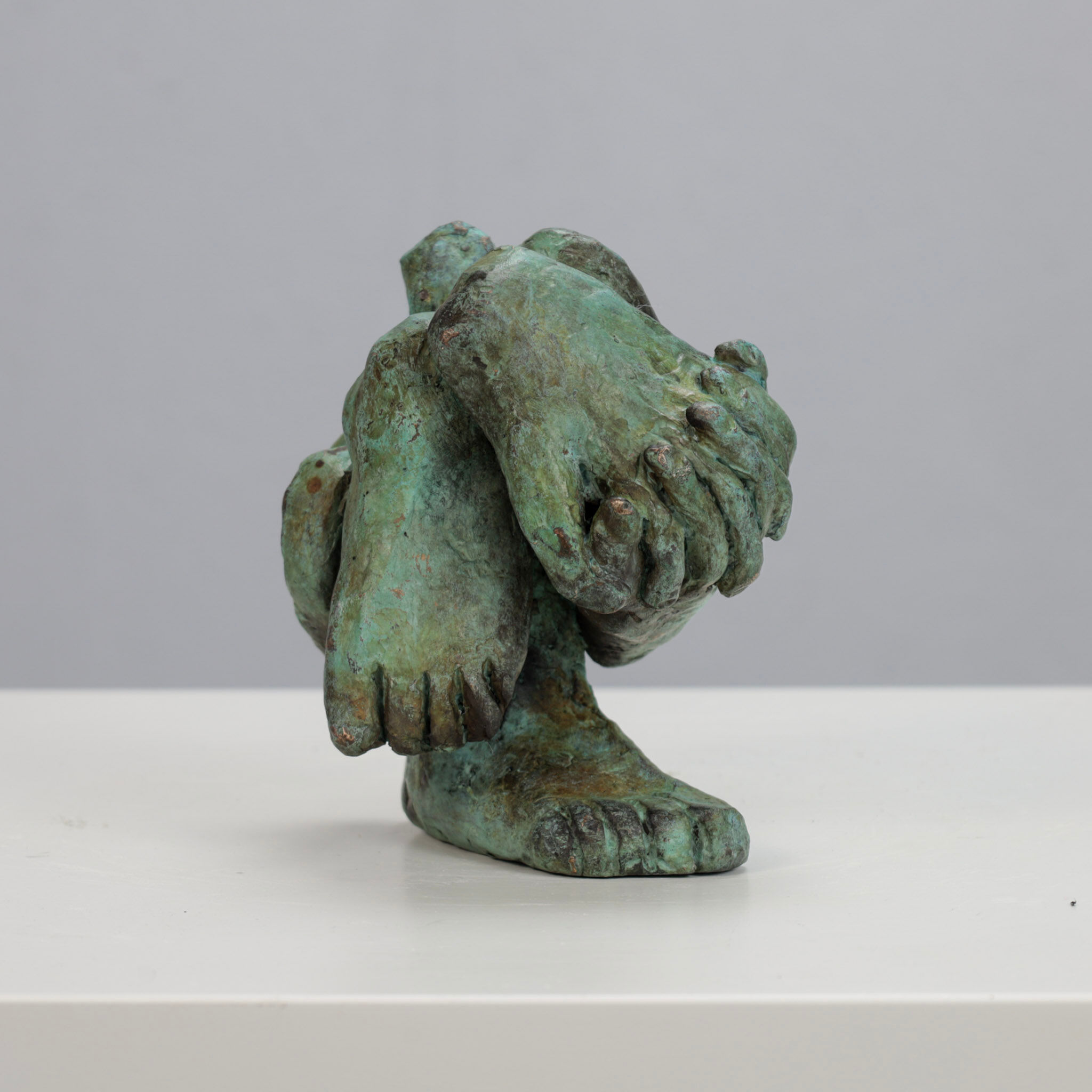 Sculpture en bronze figurative expressive, Pays-Bas, années 1970