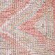 Colorful Vintage Runner Rug, Soft Pink Handmade Hallway Carpet, 82x334 Cm
