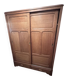 Large solid oak wardrobe – 2 sliding doors – 2