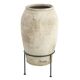 Large terracotta jar on foot