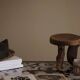 Antique Italian desk table, walnut and marble, Naples, 19th century.