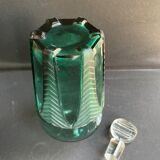 Carafe Art déco bleu turquoise