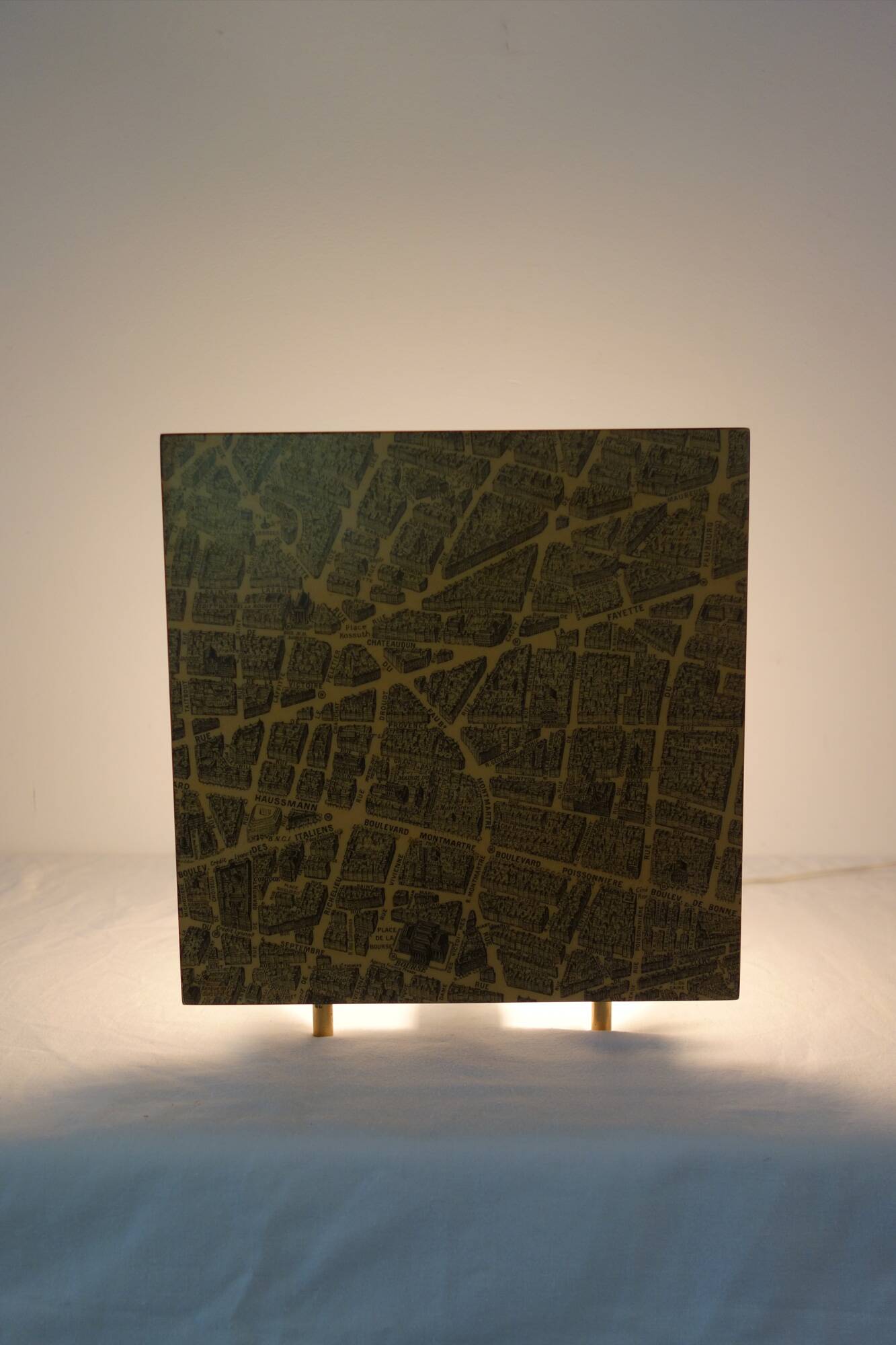 Rare lamp by Georges Frydman with screen 1950s