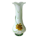 Large Venetian Vase in blown Art glass/Murano. Embossed amber-colored floral pattern. High 35 cm