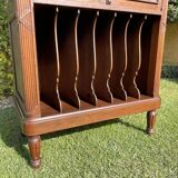 Music cabinet in walnut style Louis XVI