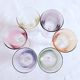 Six vintage polychrome glasses