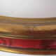Old oval wooden frame, featuring 8 stucco roses