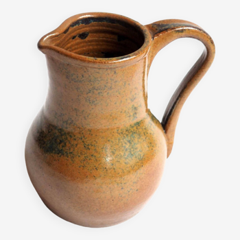 Glazed stoneware pitcher