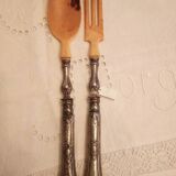 Filled silver salad servers