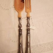 Couverts à salade en argent fourré
