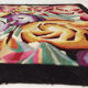 Vintage missoni square flowers rug carpet floor  130x130cm