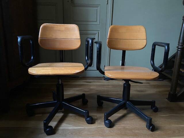Set of two Martin Stoll office chairs