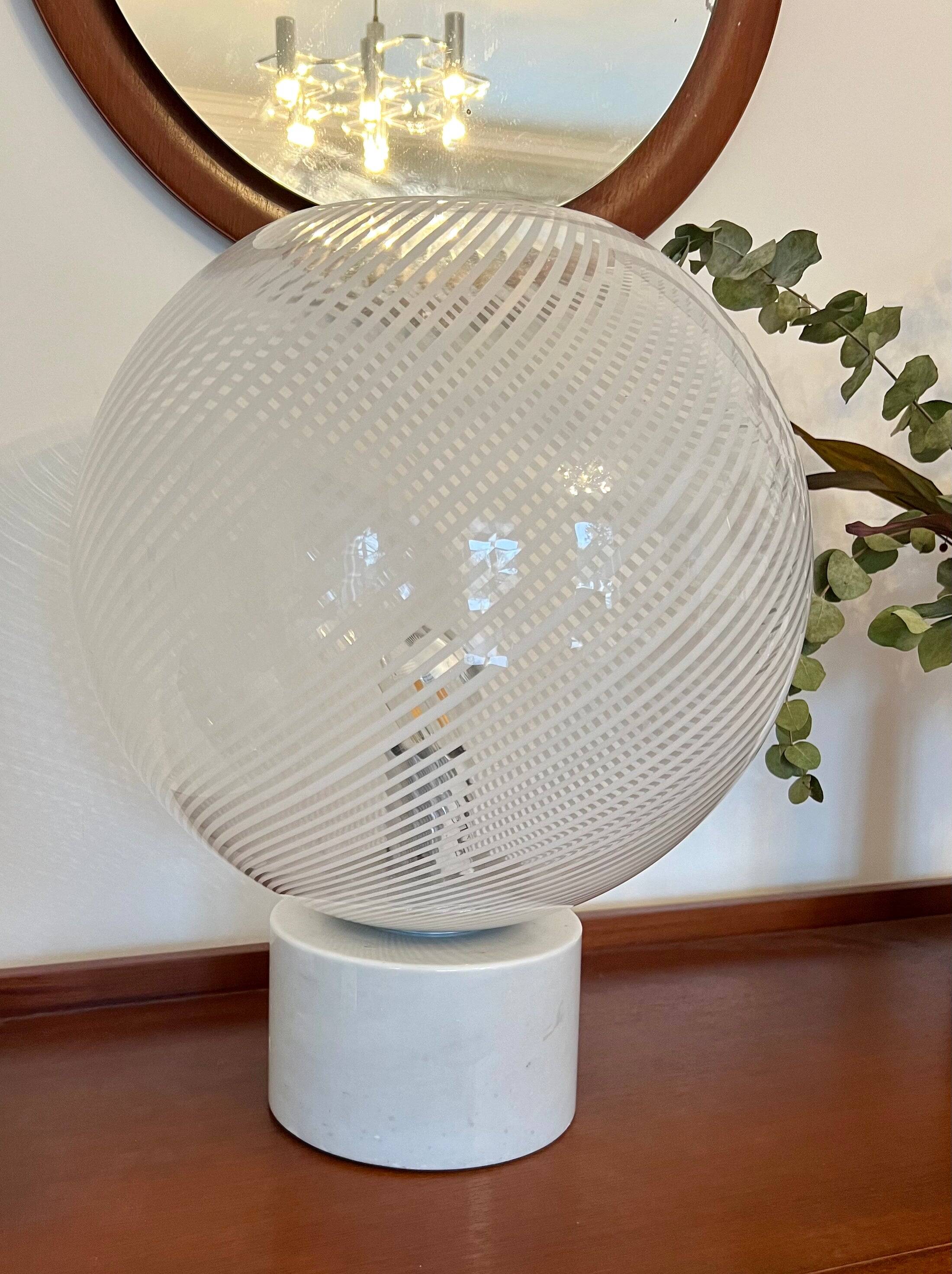 Desk Lamp, Marble and Murano, 1970s