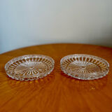 Vintage molded glass empty pocket cups