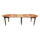 Extendable round table (with extensions and flaps), cherry wood.