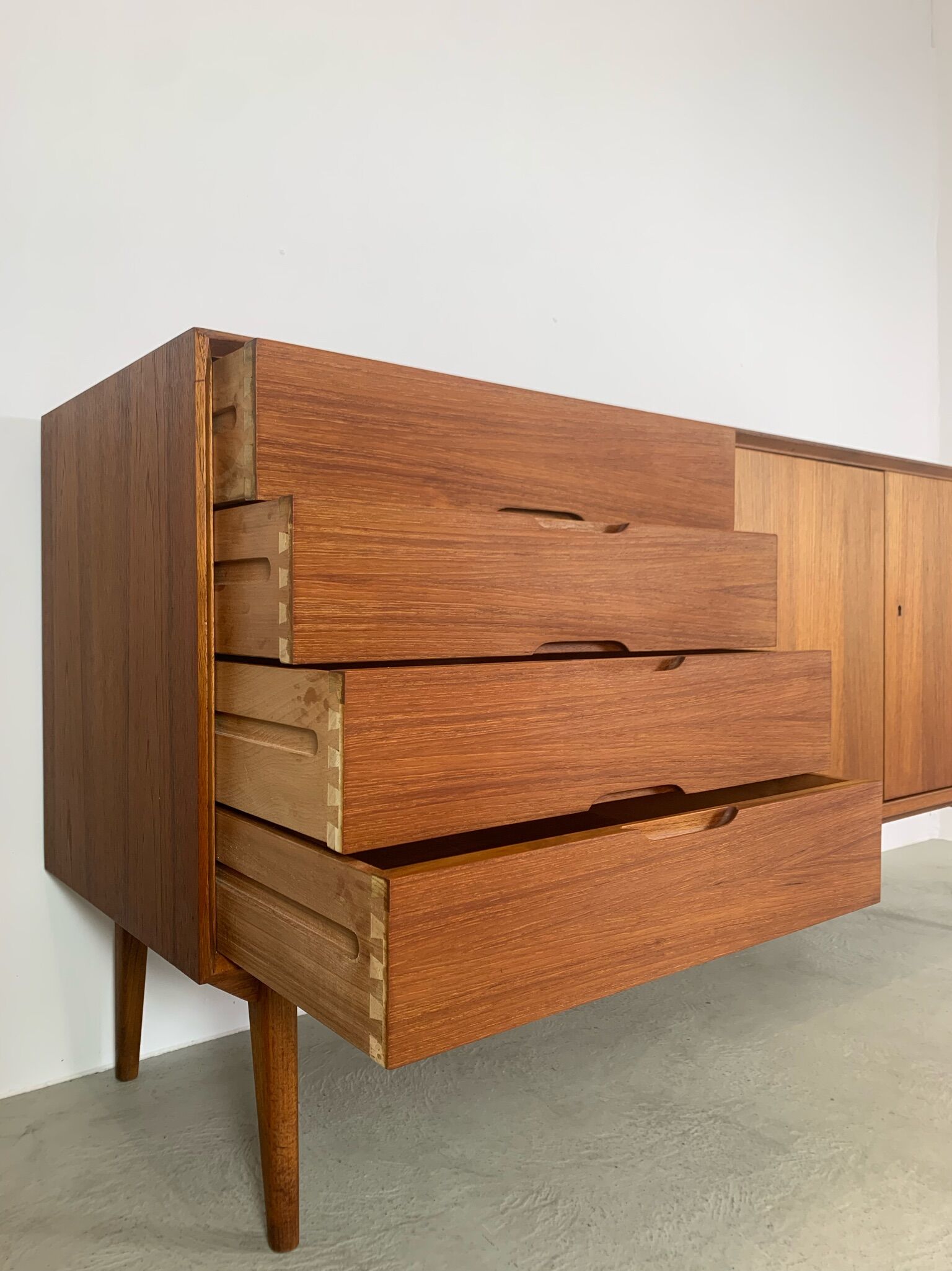 Teak sideboard by rex raab for wilhelm renz, 1960s