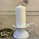 Picnic candle holder XIXth white
