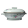 Art Deco style soup tureen with floral decoration, vintage celadon porcelain from Limoges, France.