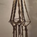Lámpara de techo de macramé. Spain, 1980s.