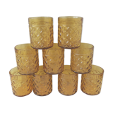 9 vintage glasses model "pineapple"