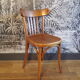 Vintage bistro chair in curved wood