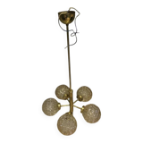 Richard Essig Sputnik Chandelier – Brass Bubble Glass 1960s
