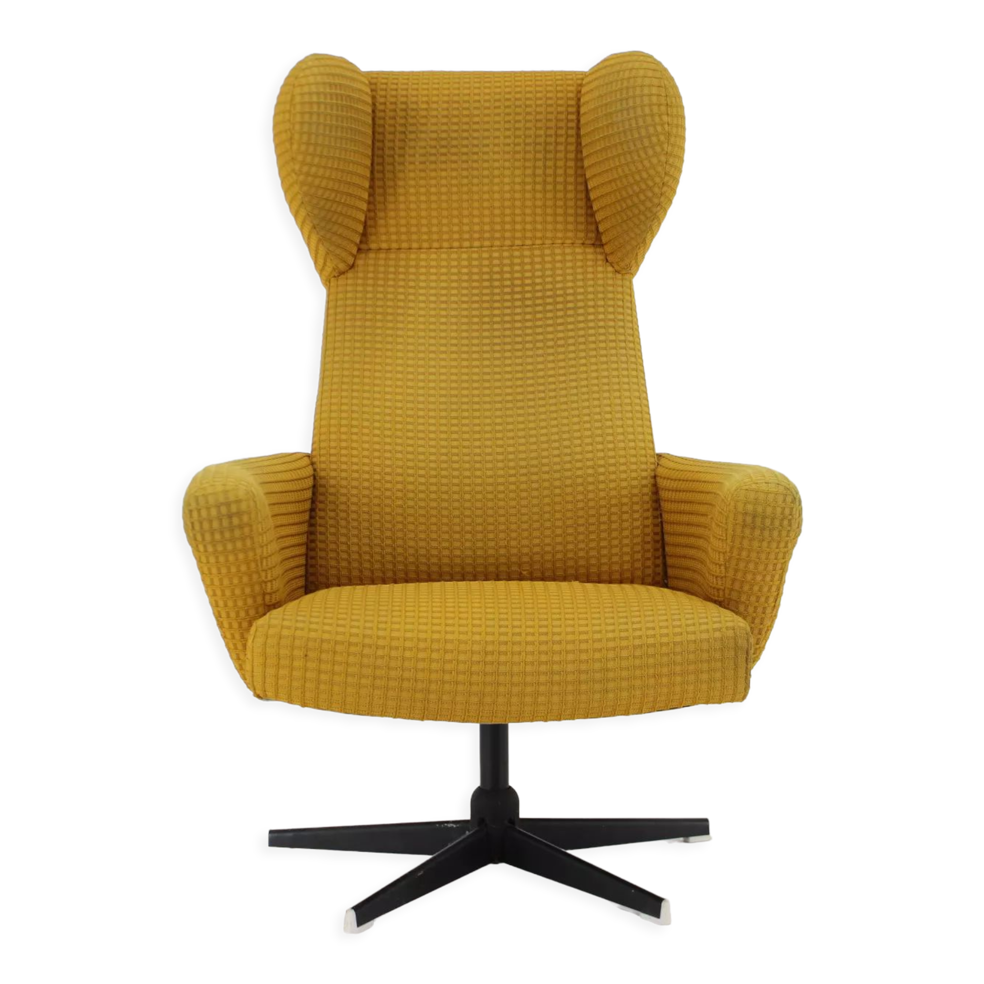 1970s Swivel Wing Chair, Czechoslovakia