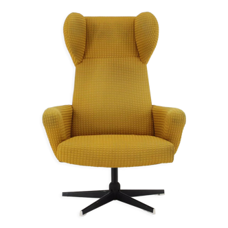 1970s Swivel Wing Chair, Czechoslovakia