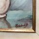 Framed canvas painting