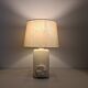 French sculpture lamp in white stone, 60s